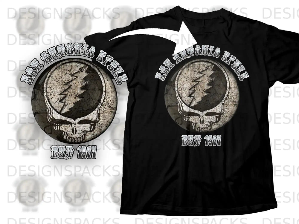 San Antonio Texas Est 1987 Grateful Skull T-Shirt