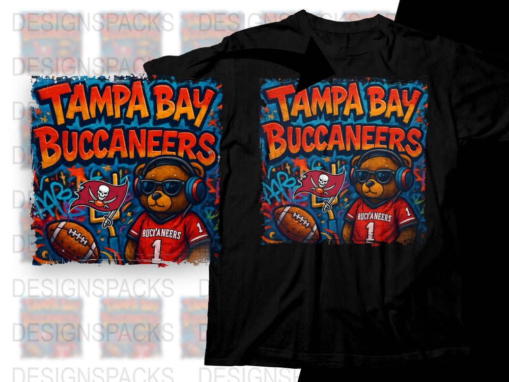 Tampa Bay Buccaneers T-Shirt, Cool Pirate Dog Graphic, Football Fan Apparel, Trendy Sports Clothing, Unique Gift Idea