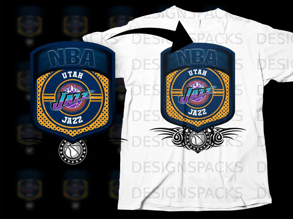 Utah Jazz NBA Graphic Design Sports Fans Shirt