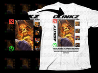 Graphic Print T-Shirt, Fiery Monster Design, Cool Gamer Tee, Stylish White Shirt for Teens and Adults