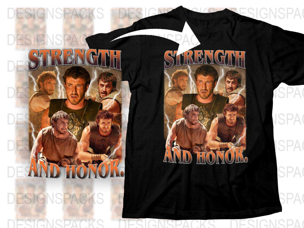 Vintage Movie Graphic Tee, Strength and Honor, Retro Film T-Shirt, Classic Cinema Apparel