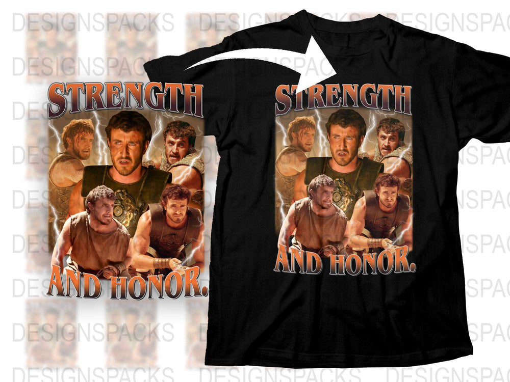 Vintage Movie Graphic Tee, Strength and Honor, Retro Film T-Shirt, Classic Cinema Apparel