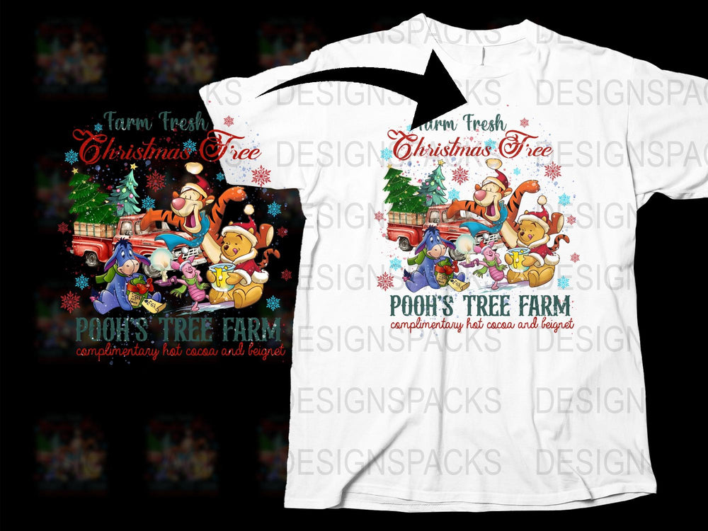 Christmas Tree Farm T-Shirt, Festive Holiday Tee, Family Matching Holiday Outfit, Cute Animal Graphics, Winter Season Shirt