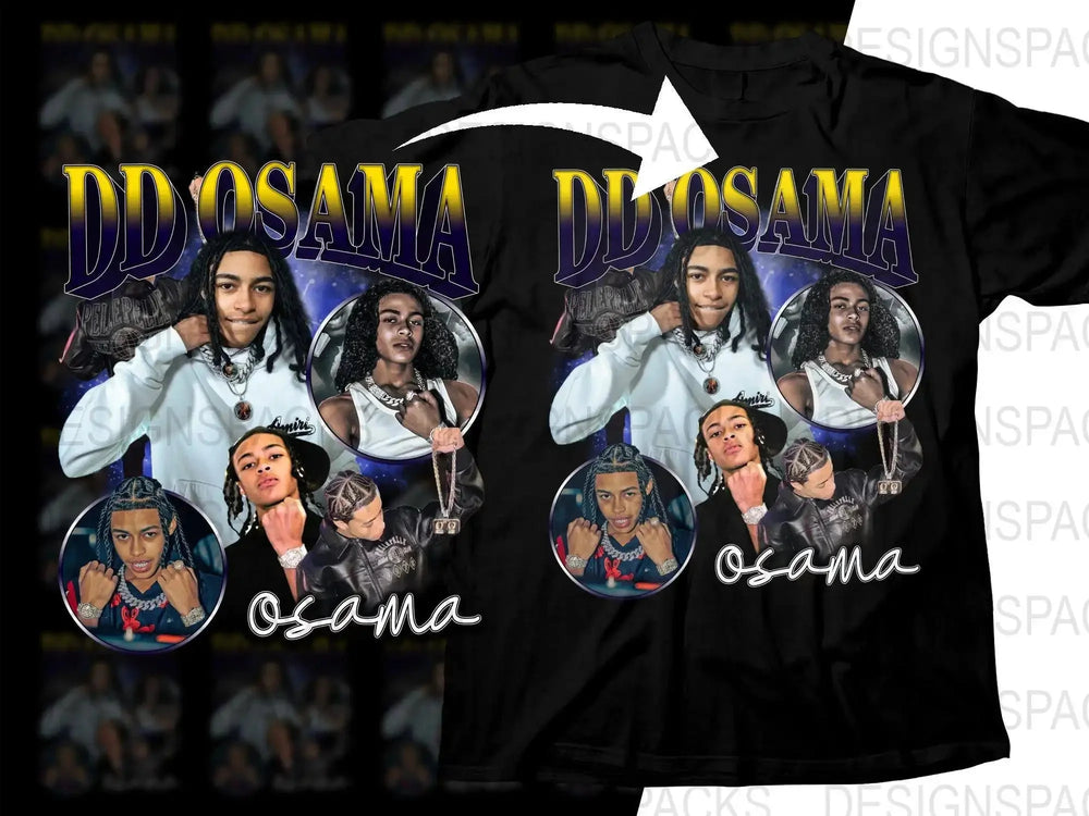 DD Osama Music Bootleg Graphic Art Trendy Png Digital Download