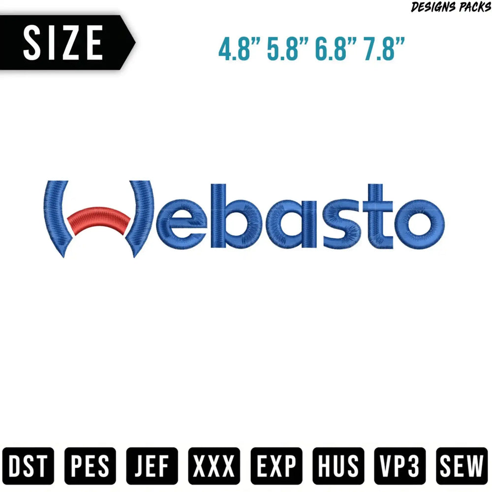 Webasto logo and embroidery file formats.