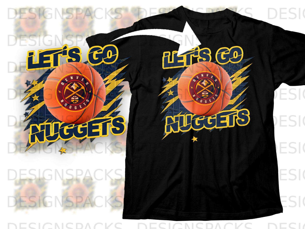Let's Go Nuggets Denver Basketball Graphic Tee