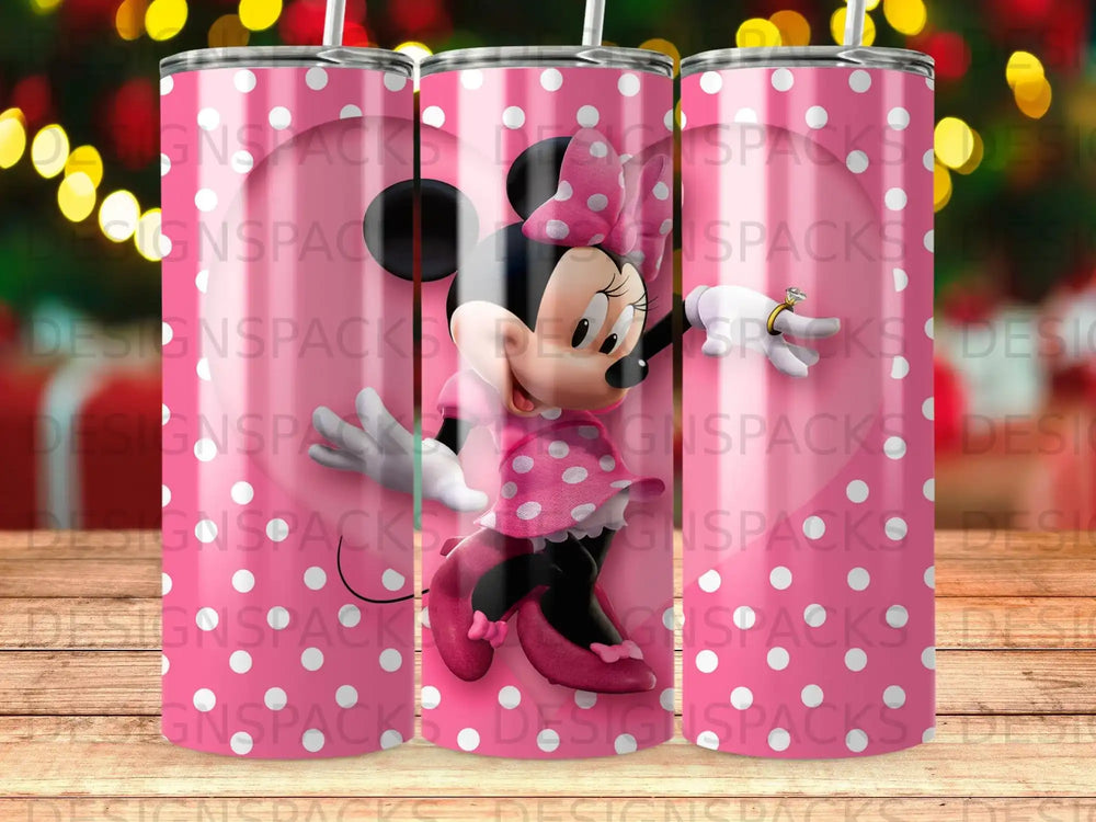 Pink polka dot Minnie Mouse design ring product type