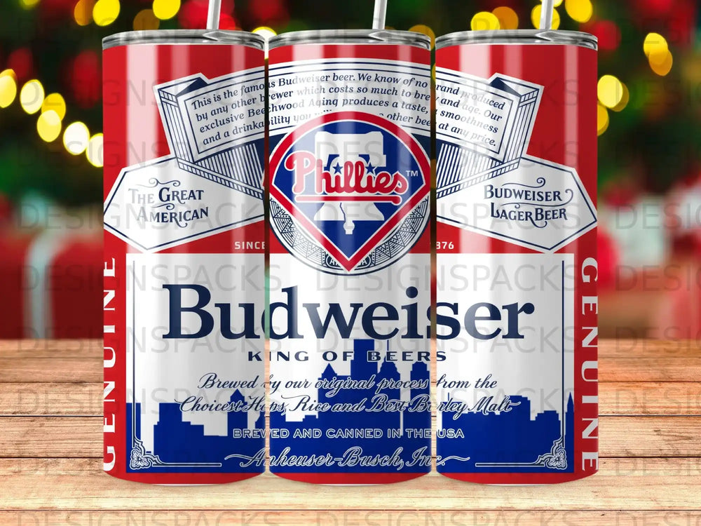Budweiser beer can with classic logo and text: "Budweiser King of Beers."