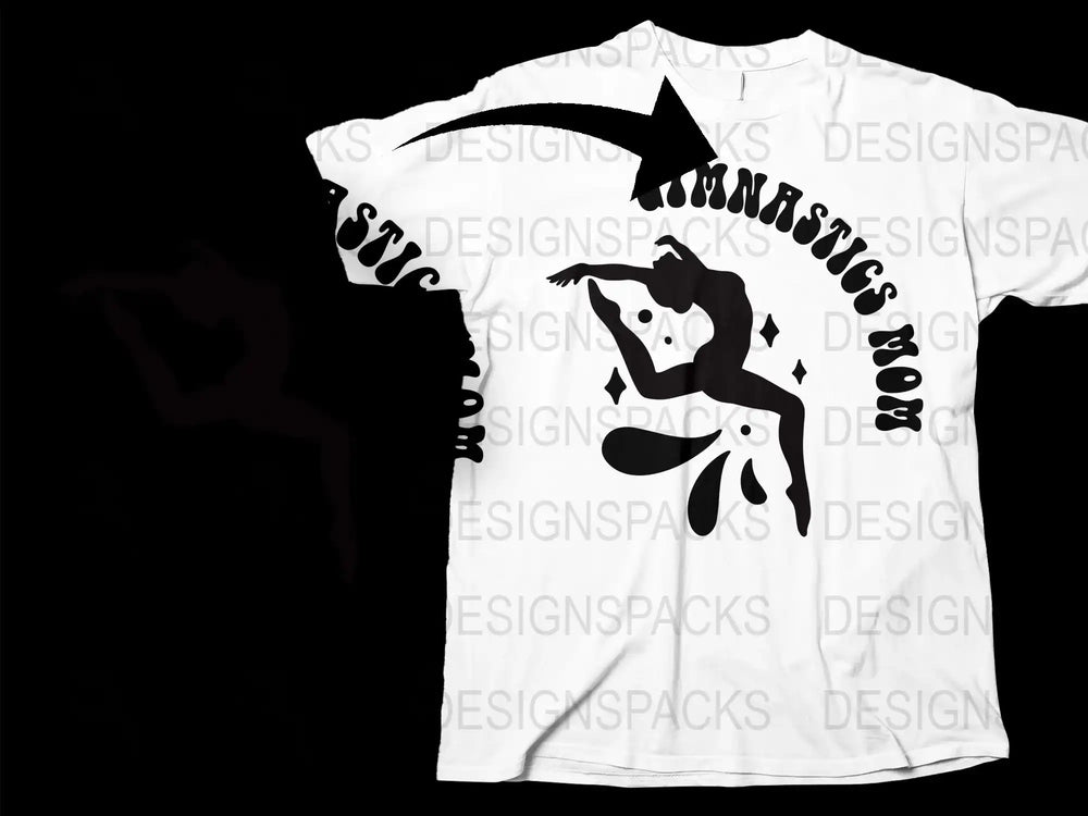 Modern Dance T-Shirt, Black and White Dancer Silhouette, Graphic Tee, Stylish Casual Apparel, Unisex Dance Shirt Design