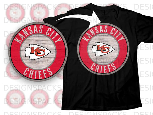 Kansas City Chiefs Round Emblem Design T-shirt