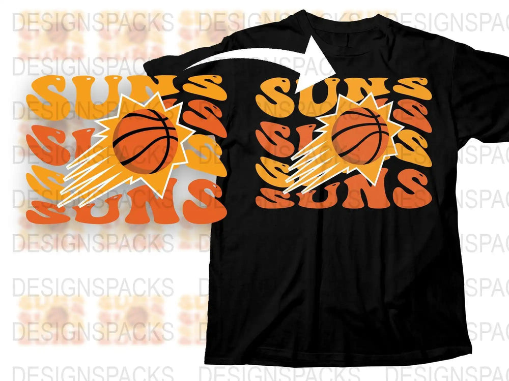 Phoenix Suns Inspired Basketball T-Shirt, Fan Wear Sports Team Graphic Tee, Unisex Casual Shirt