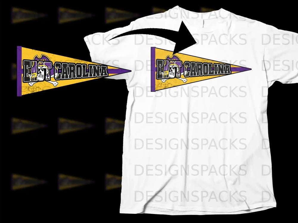 East Carolina Pirates Pennant Graphic T-Shirt