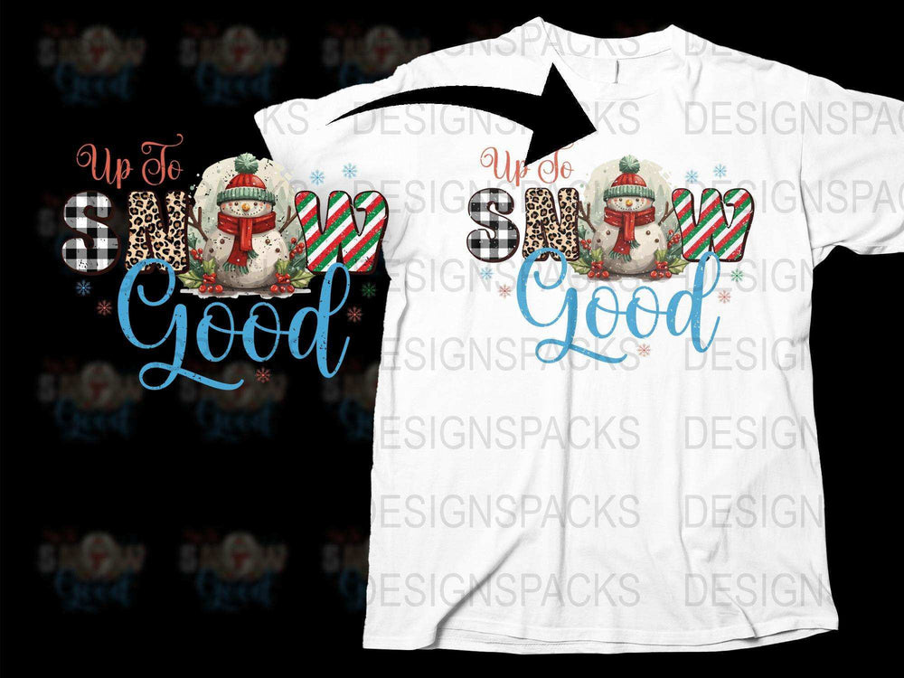 Christmas T-Shirt Festive Snowman Candy Canes Holiday Apparel Unisex Graphic Tee
