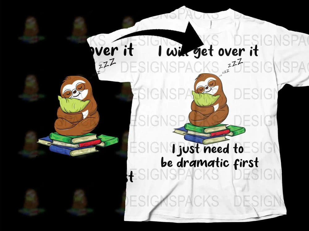 Owl Graphic T-Shirt, Funny Book Lover Tee, I'll Get Over It Quote, Unisex Casual Wear