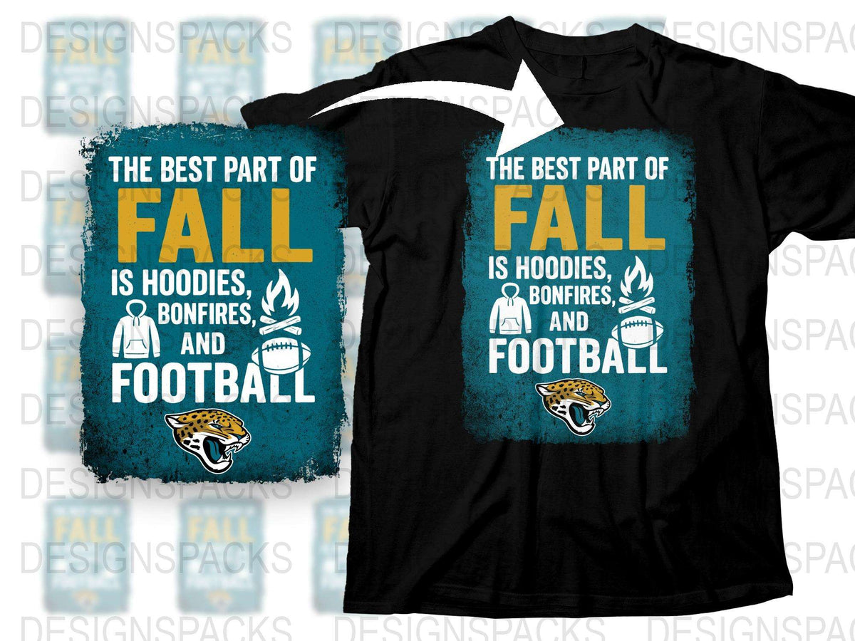 Fall Season Hoodie and T-shirt Set, Football and Bonfires Graphic Tee, Autumn Casual Wear.