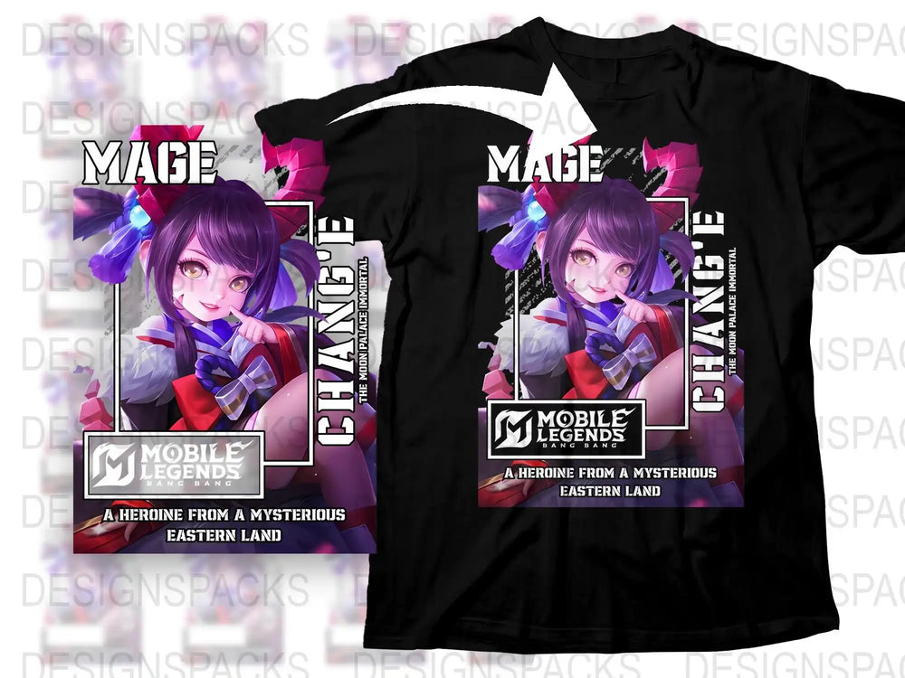 Mobile Legends Anime T-Shirt, Heroine Graphic Tee, Japanese Style Gaming Apparel, Colorful Character Design Shirt