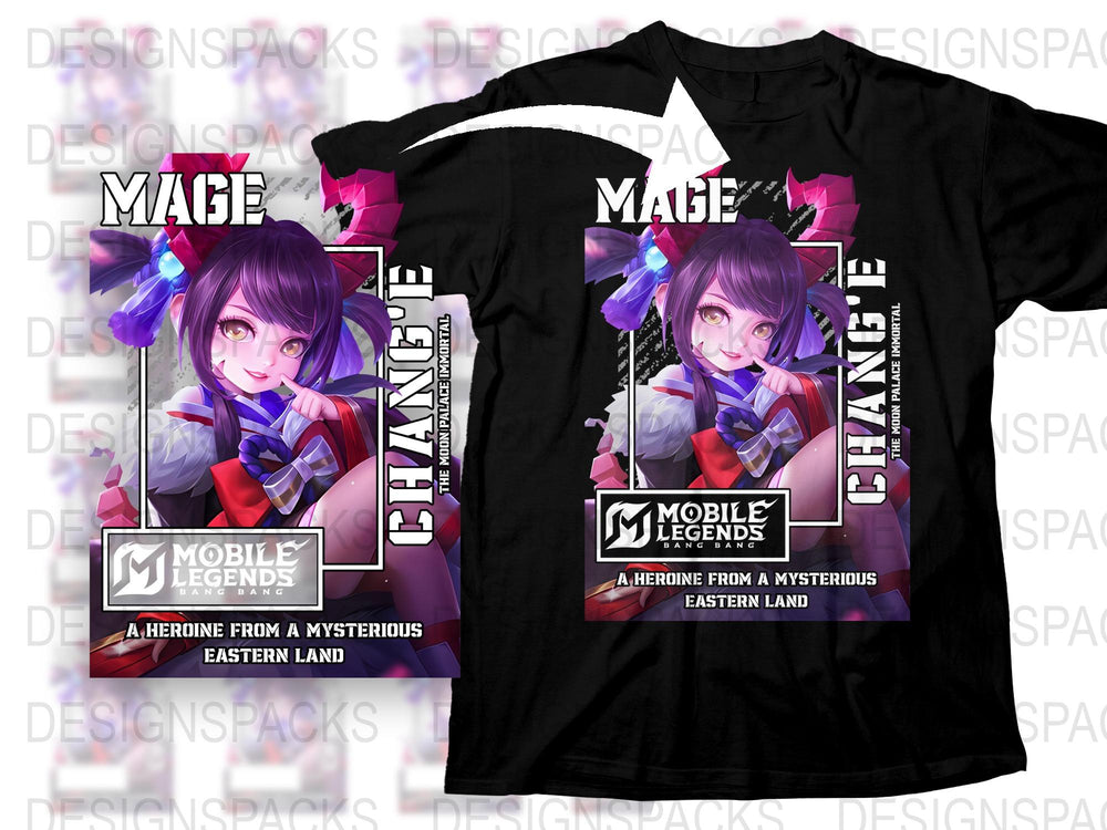 Mobile Legends Anime T-Shirt, Heroine Graphic Tee, Japanese Style Gaming Apparel, Colorful Character Design Shirt
