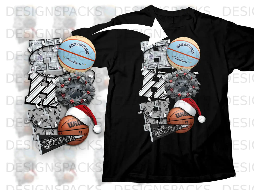 San Antonio Viva Spurs Basketball Christmas T-shirt