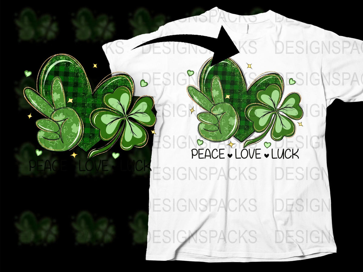 St. Patrick's Day T-Shirt, Lucky Clover Print, Green Shamrock Graphic Tee, Irish Celebration Apparel