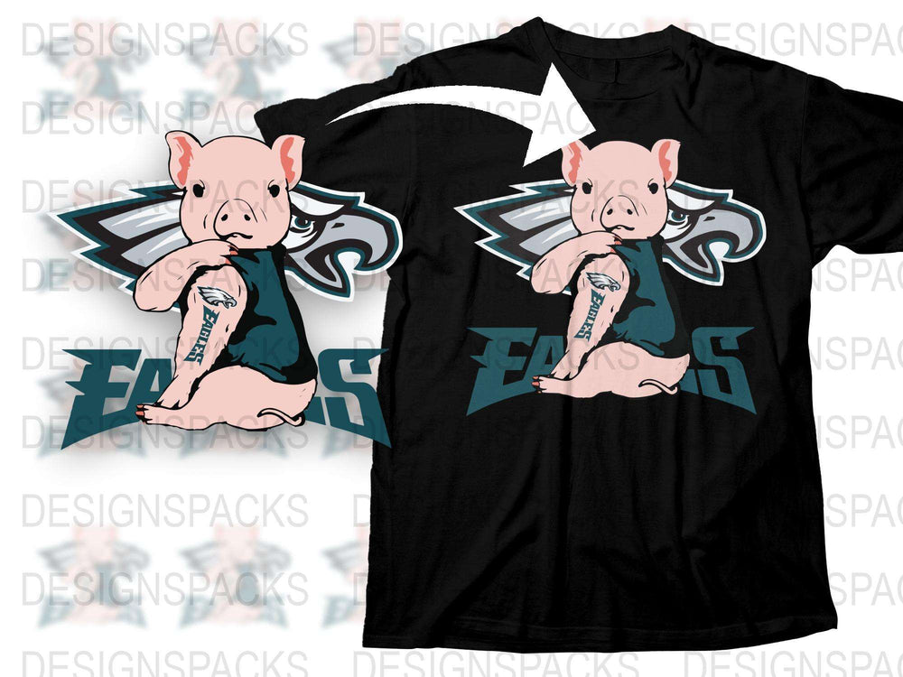 Cute Flying Pig T-Shirt, Fun Cartoon Pig with Wings Graphic Tee, Unique Animal Design Shirt for All Ages