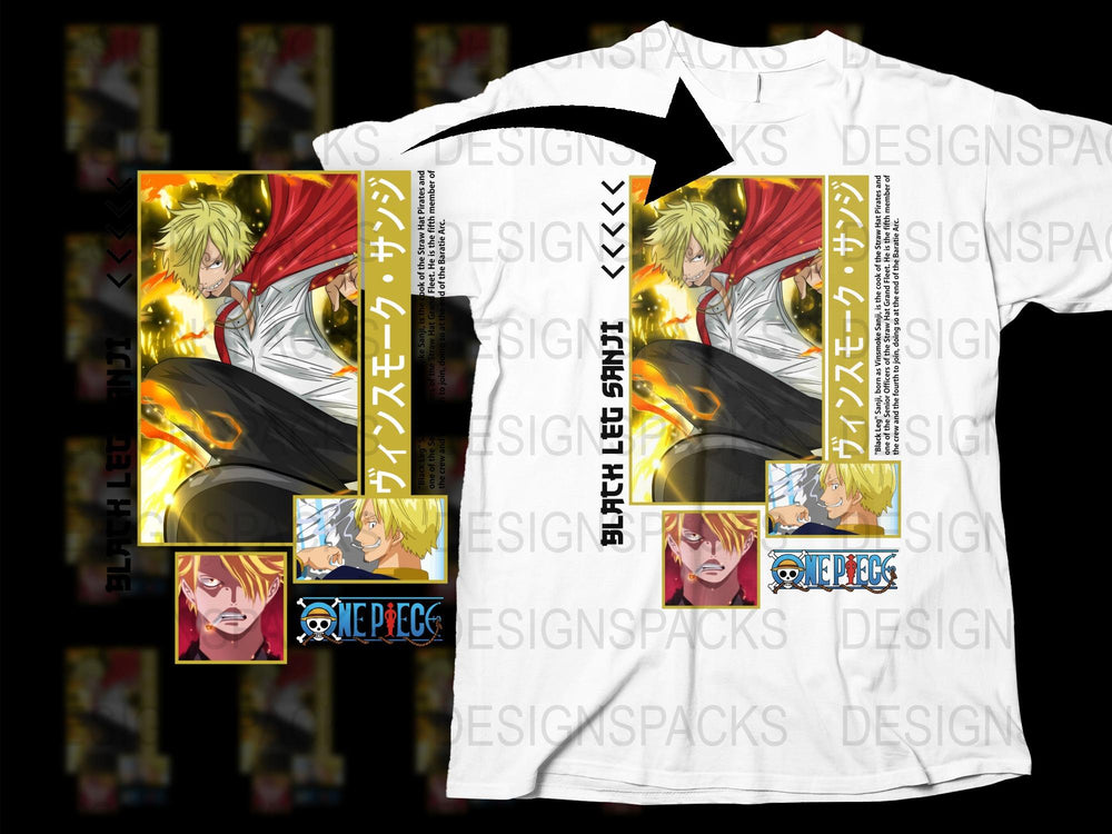 One Piece Anime T-Shirt, Sanji Vinsmoke Graphic Tee, Men's Cotton Shirt, Manga Fan Gift, Unisex Fashion Top