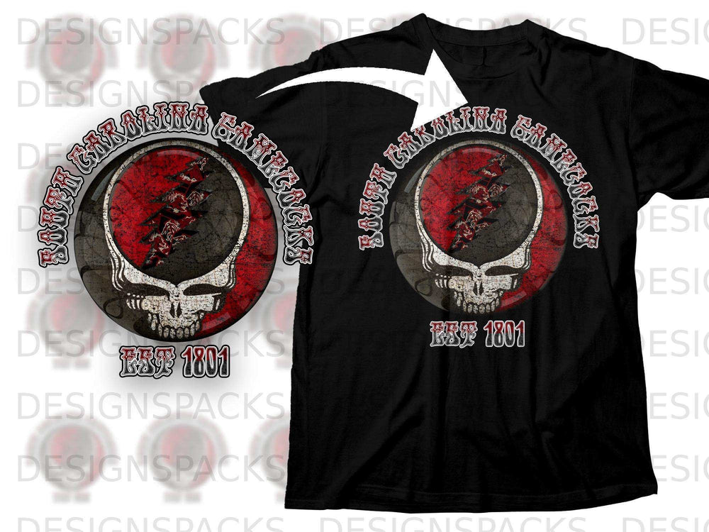 South Carolina Gamecocks Skull EST 1801 T-Shirt