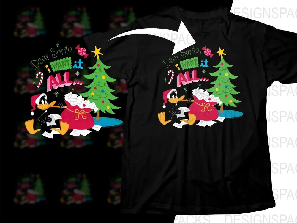 Dear Santa I Want It All Christmas Png Digital Download