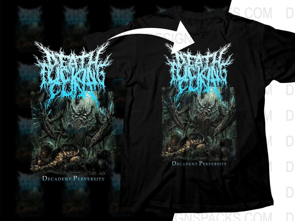DeathFuckingCunt Decadent Perversity Death Metal Band Album Art Rock Design Png Halftone Digital Download