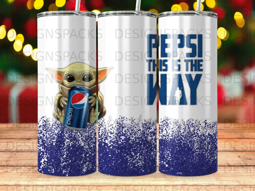 Grogu Pepsi This Is The Way Blue Speckle Tumbler product type
