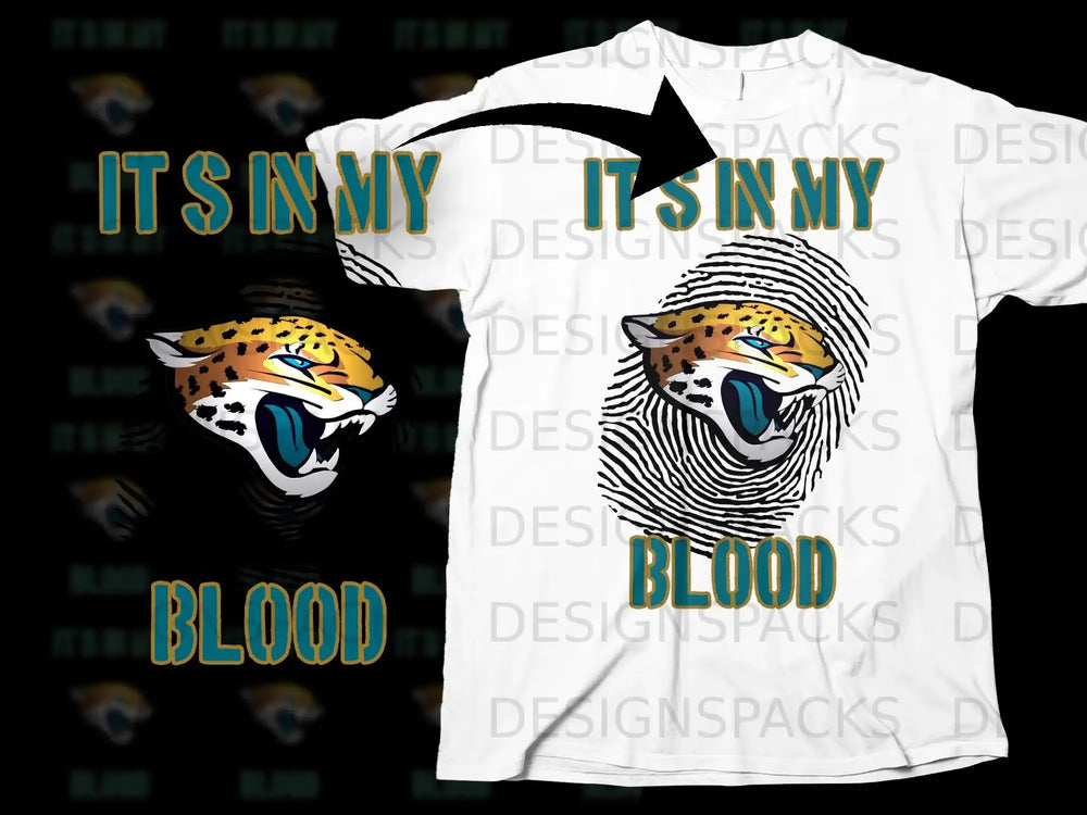 It's In My Blood Jaguar Shirt with Fingerprint Design