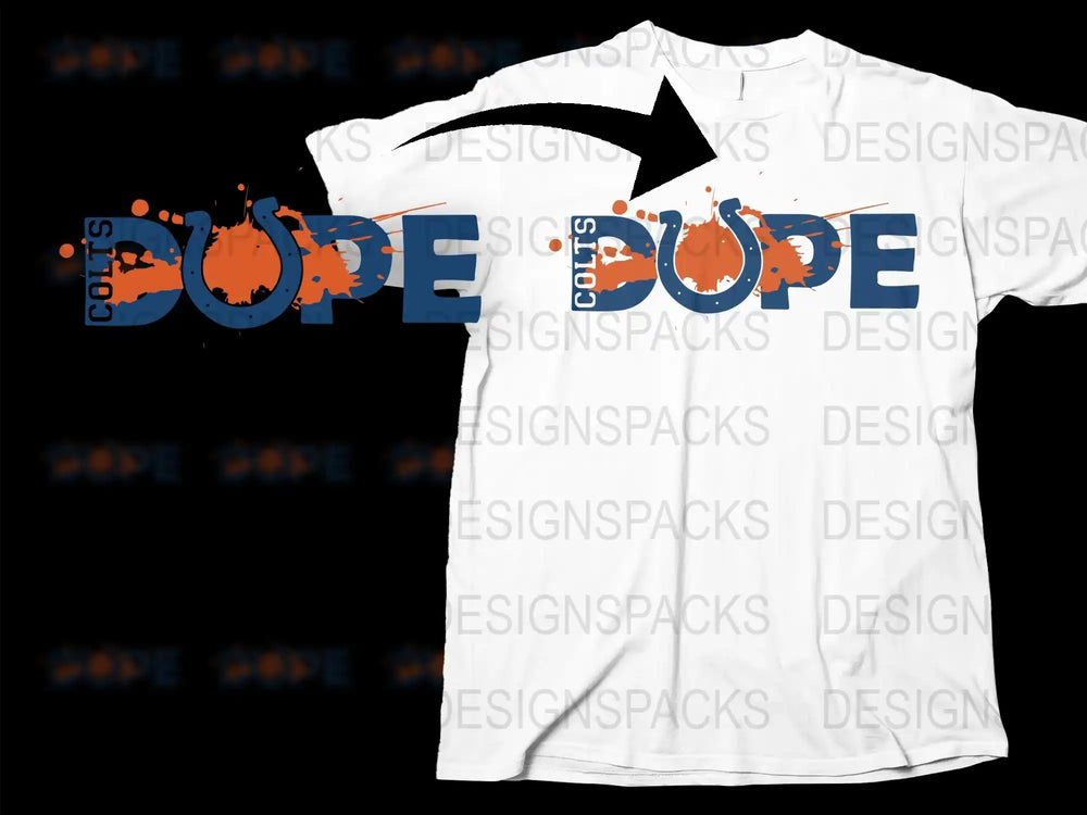 Dope Orange Blue Splash Design T-Shirt, Trendy Urban Streetwear, Unisex Fashion Tee, Cool Graphic Shirt for All Ages