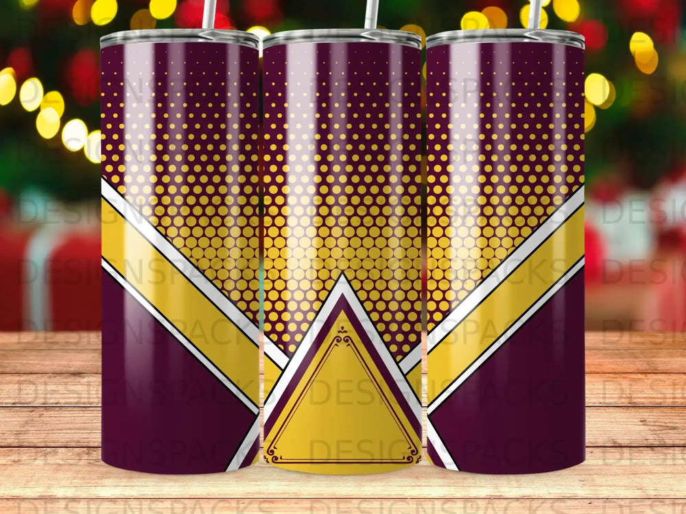 Maroon Gold Halftone Dots Diagonal Stripe Triangle Design product type