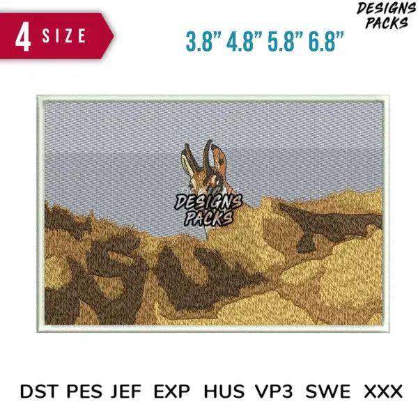 Deer photographic Embroidery Design 3.8" 4.8" 5.8" 6.8"