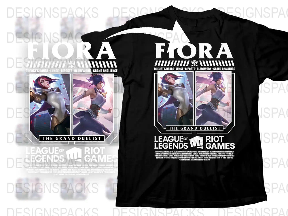 League of Legends Fiora T-Shirt, The Grand Duelist Graphic Tee, Gamer Apparel