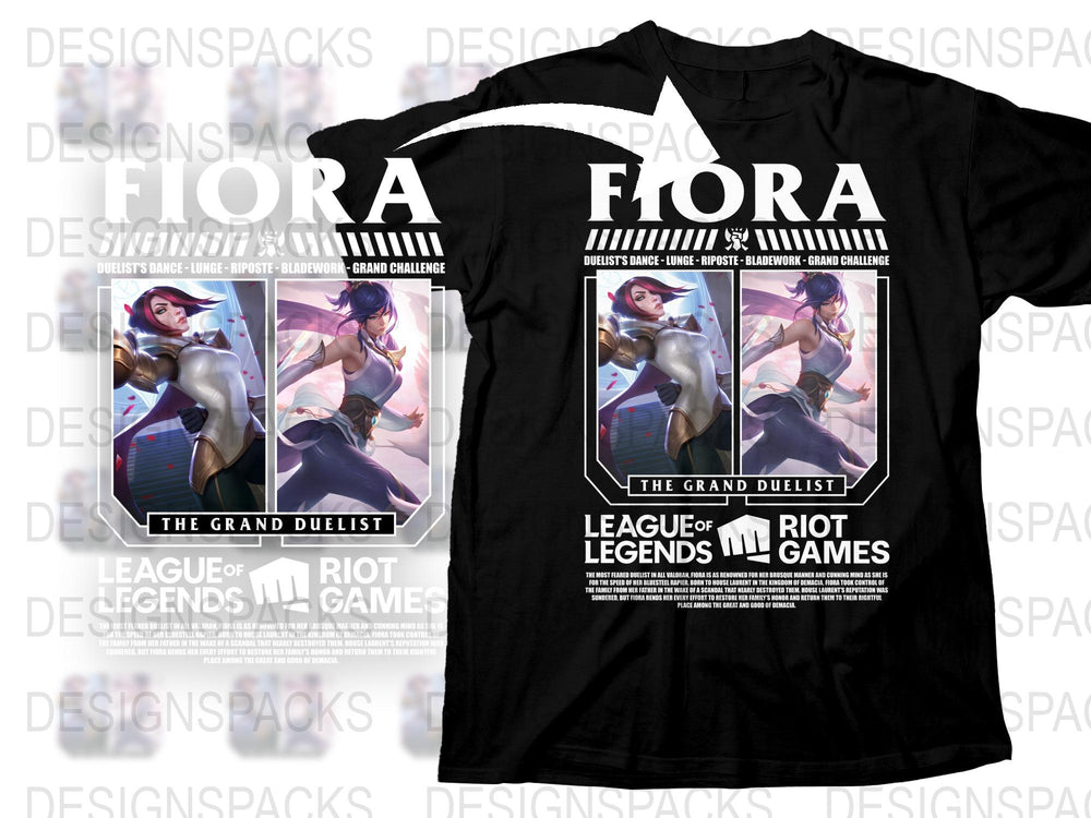 League of Legends Fiora T-Shirt, The Grand Duelist Graphic Tee, Gamer Apparel