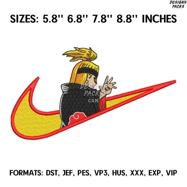 Deidara Embroidery Design File/ Naruto Anime Embroidery Design/ Machine  Design Pes Dst. Nike Deidara Akatsuki embroider