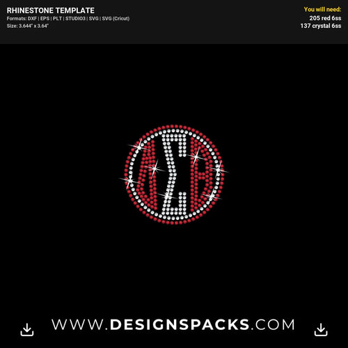 Delta Sigma Theta Monogram Ss6 Rhinestone Digital Template