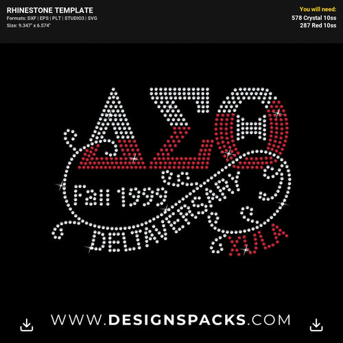 Deltaversary Xula Rhinetone Rhinestone Digital Template