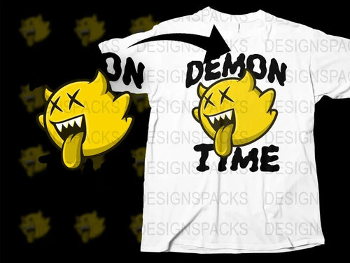 Demon Time StreetWear Graphic Tees Casual Png Digital Download