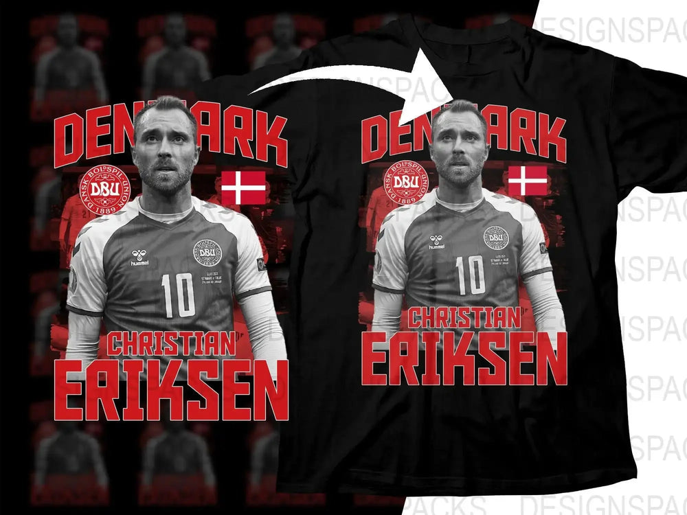 Denmark Christian Eriksen Soccer Graphic Soccer Png Digital Download