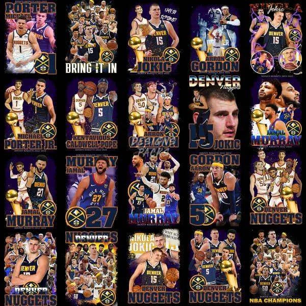 24 Denver Basketball Team Designs Bundle PNG