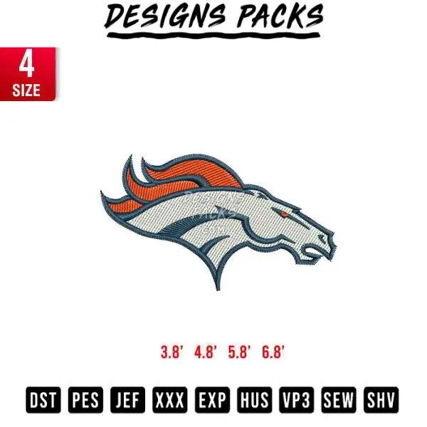 Denver Broncos Embroidery Design 