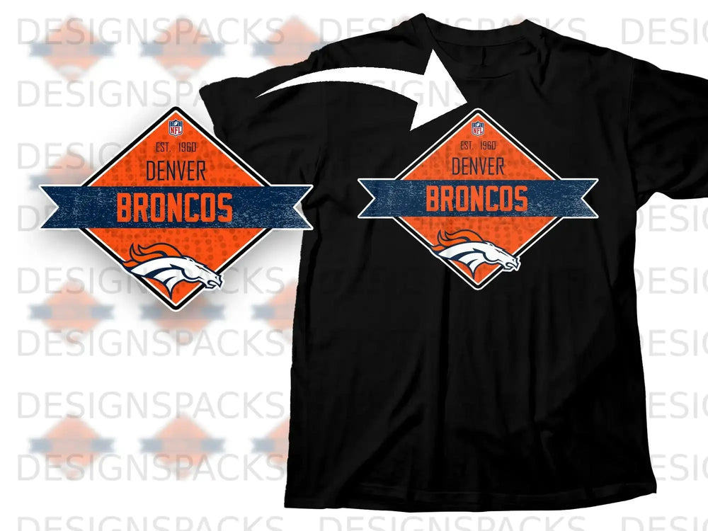 Denver Broncos NFL Est. 1960 Black T-Shirt