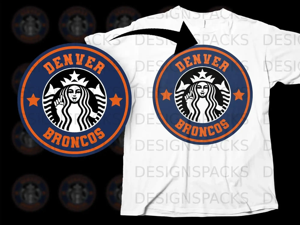 Denver Broncos Unique Logo Design T-Shirt