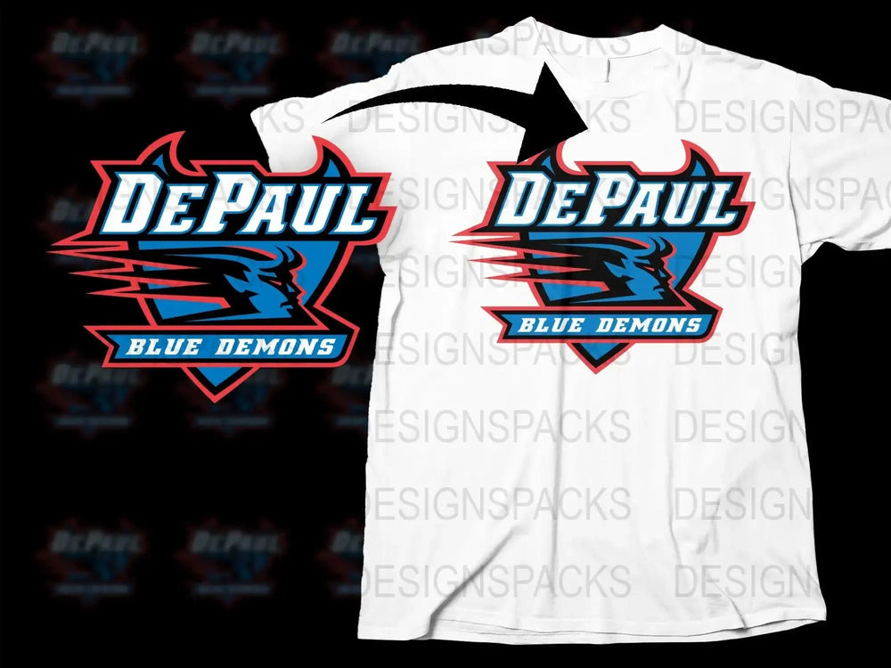DePaul Blue Demons College Football Png Digital Download