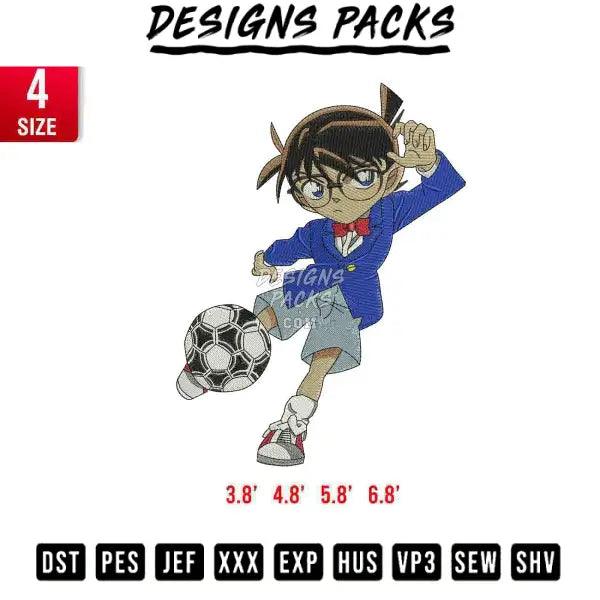 Detective Conan Soccer Embroidery Design 