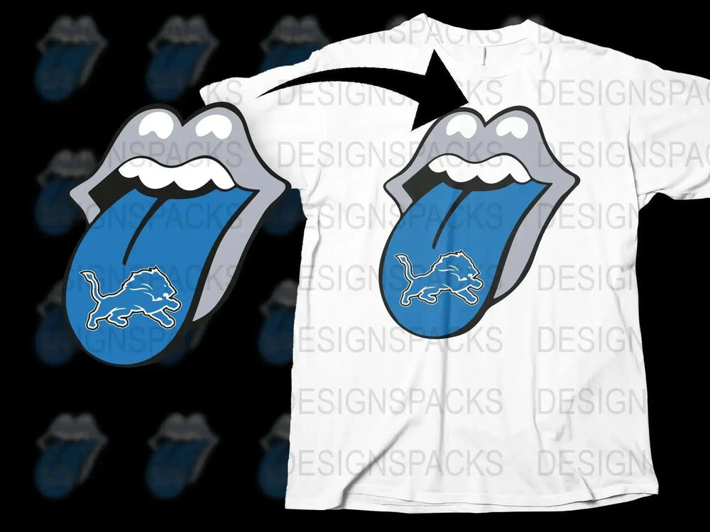 White T-Shirt with Blue Tongue Out Design, Funny Face Graphic Tee, Unisex Casual Shirt