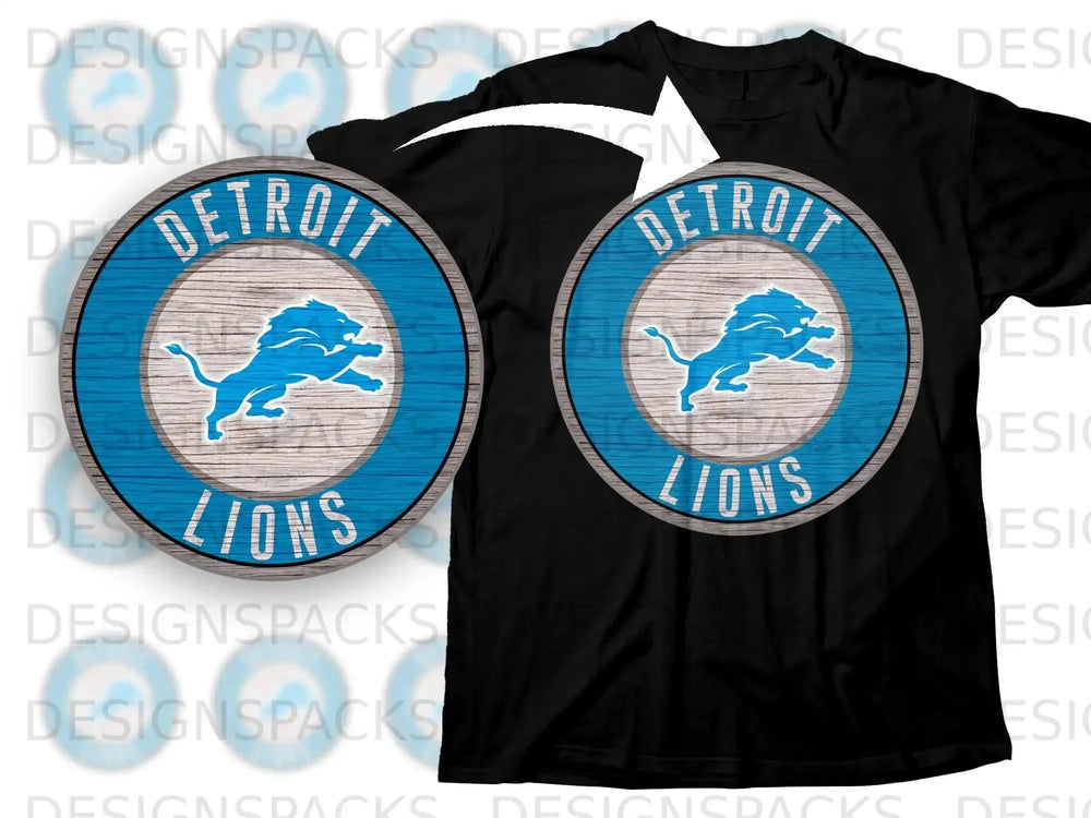 Detroit Lions Graphic Tee Shirt for Football Fans