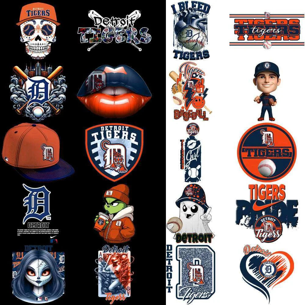66 Detroit Tigers Baseball Designs Bundle PNG
