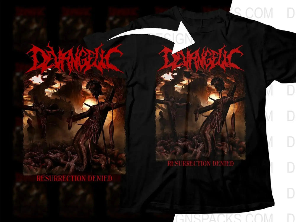 Devangelic Dramatic Depiction Of Resurrection Denied Design Png Halftone Digital Download